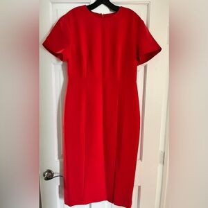 Ann Taylor Vibrant Red Midi Dress